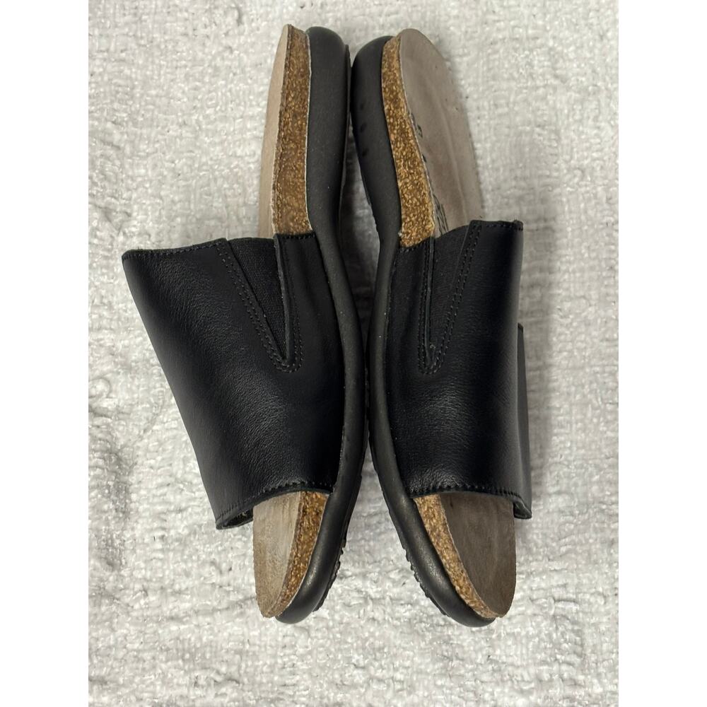 Naot Women's Black Leather Slides Sandals Size 8 #59214 - Picture 2 of 5